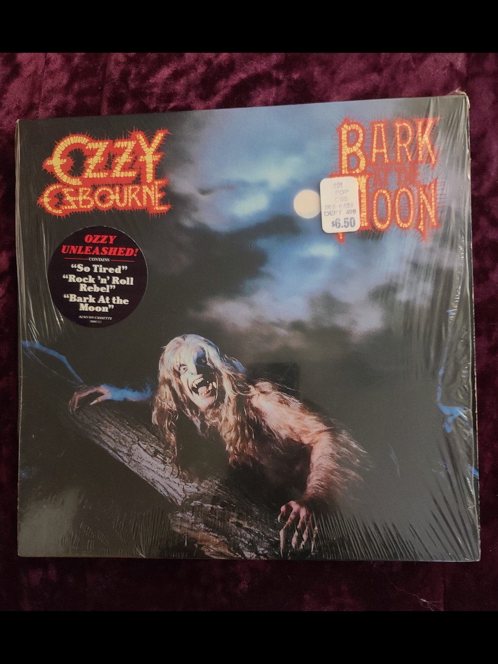 Ozzy Osbourne "Bark at the Moon" Vinyl Record